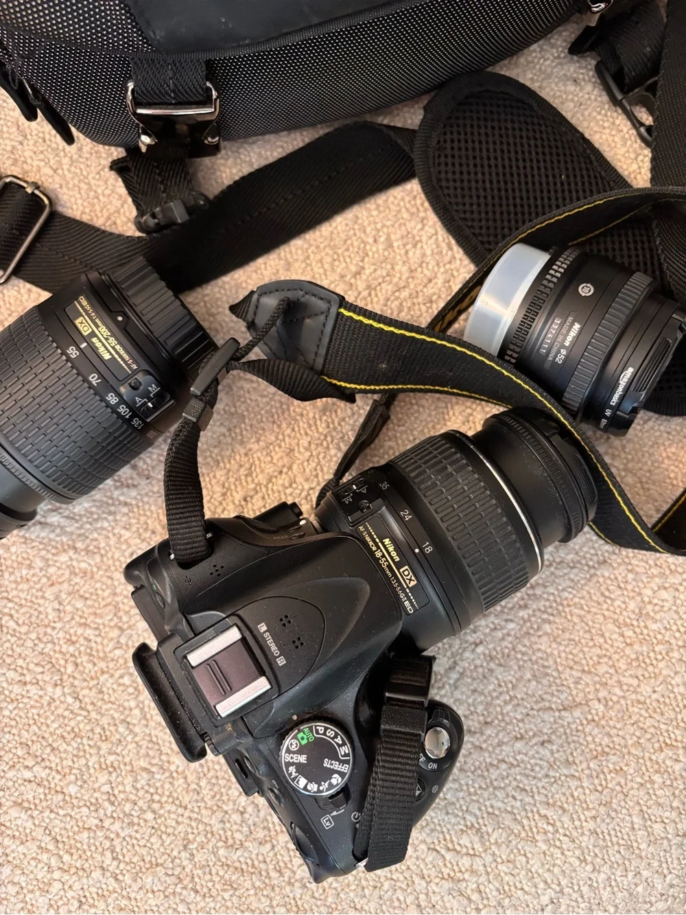 Nikon D5200 DSLR Camera Kit with 3 Lenses and Carry Bag